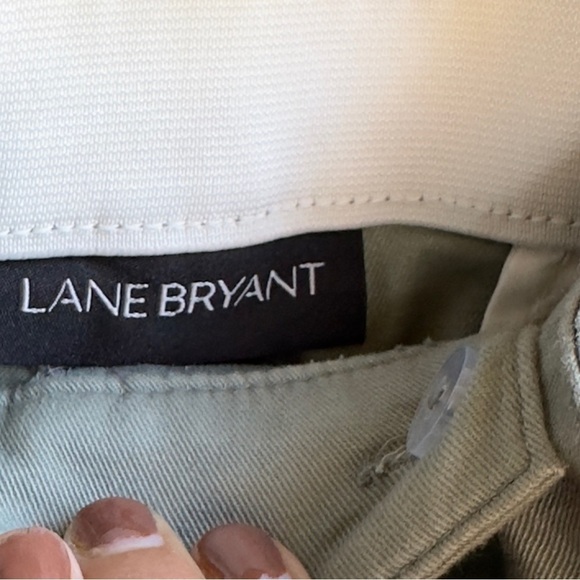 Lane Bryant Green Flat Front Shorts - Picture 3 of 8
